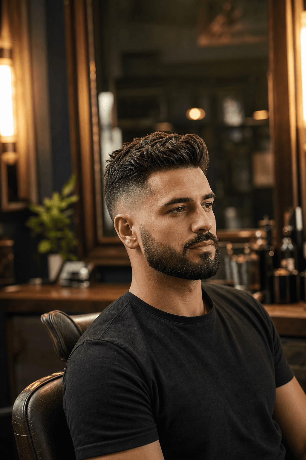 Gentleman with a premium modern haircut